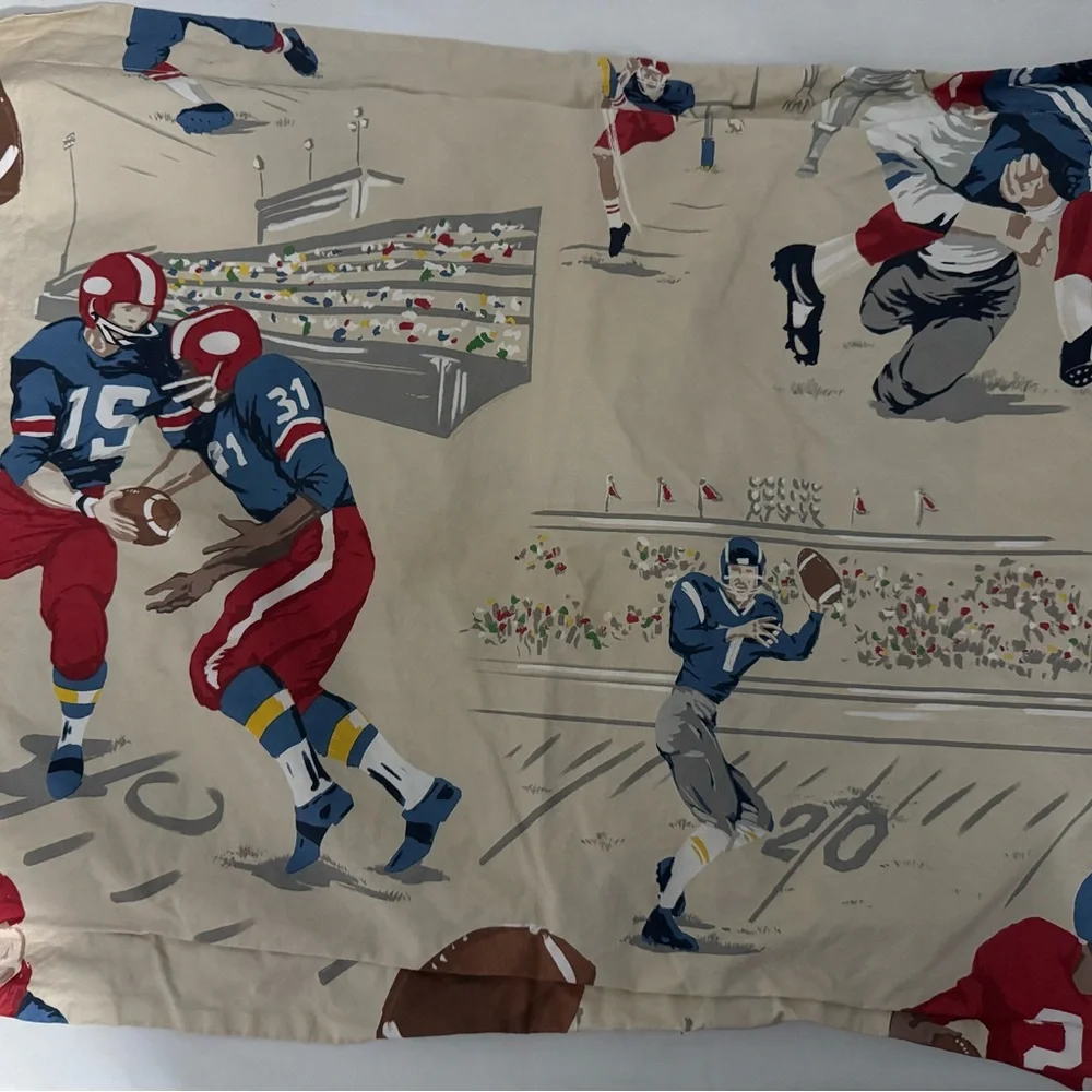 Pottery Barn Football Pillow Shams Standard Set Of 2
